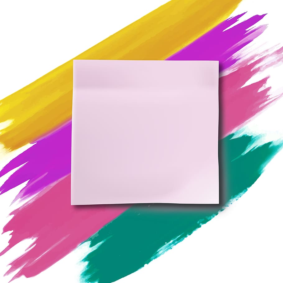 white and multicolored art, paper, creativity, isolated, post it HD wallpaper