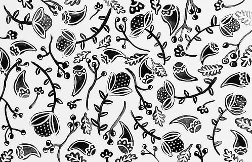HD wallpaper: white and black floral textile, paisley, flowers