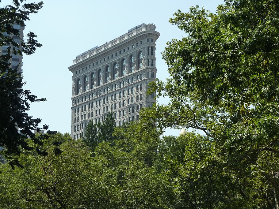 flat building, new york, manhattan, tree, plant, built structure HD wallpaper
