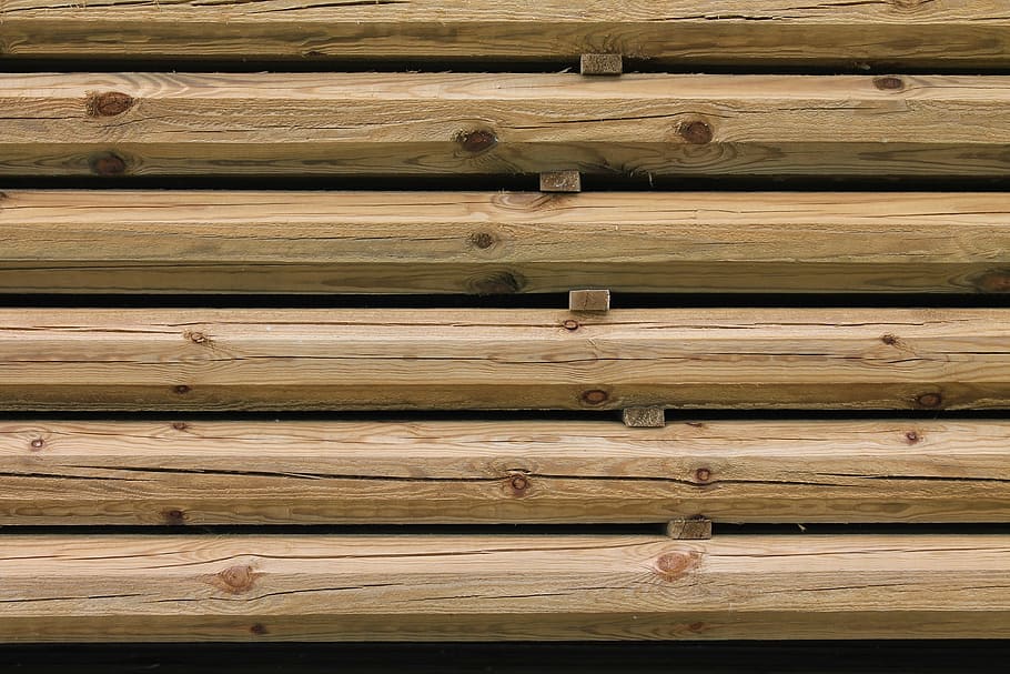 wood, stacked, pile, timber, material, woodpile, wood background HD wallpaper