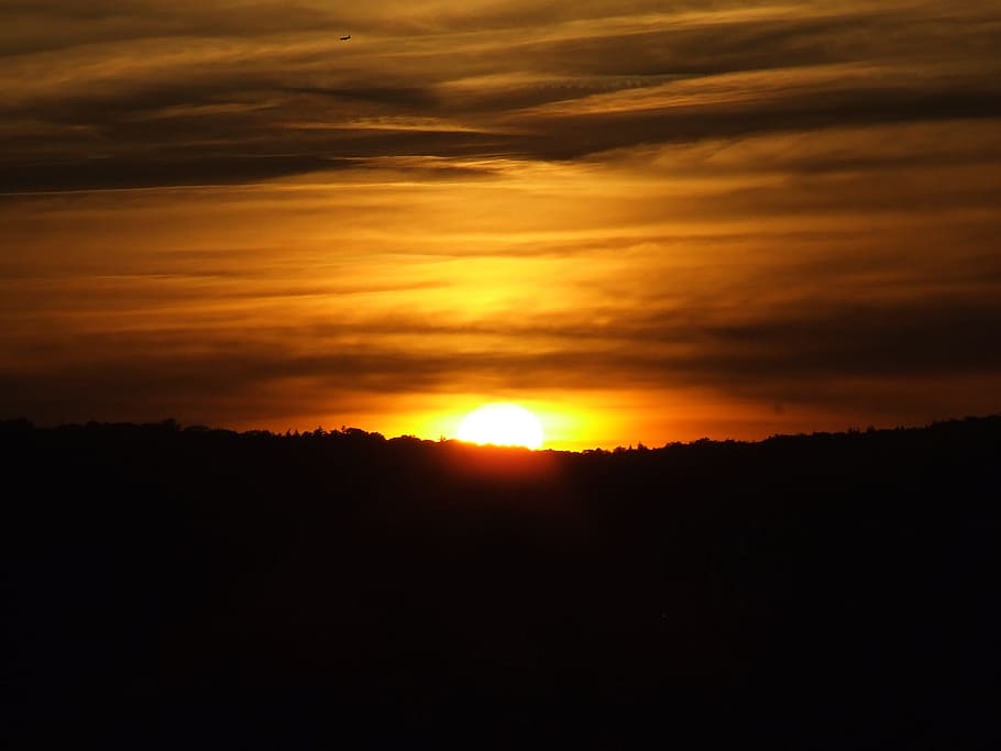 Sunset, Evening, Afterglow, evening sky, abendstimmung, nature HD wallpaper