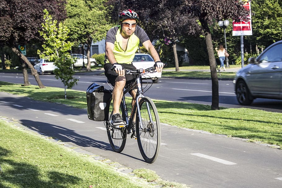 man, bicycle, wheels, transportation, mode of transportation HD wallpaper
