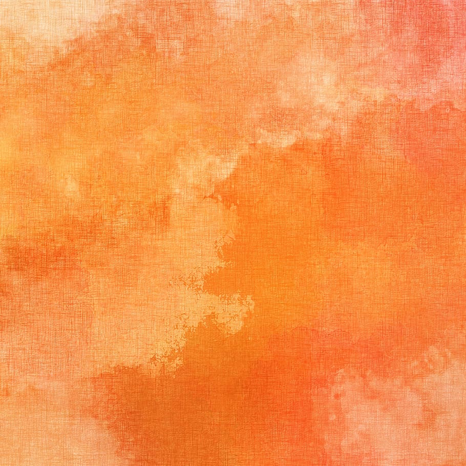 orange, canvas, watercolor, random, pattern, texture, painting