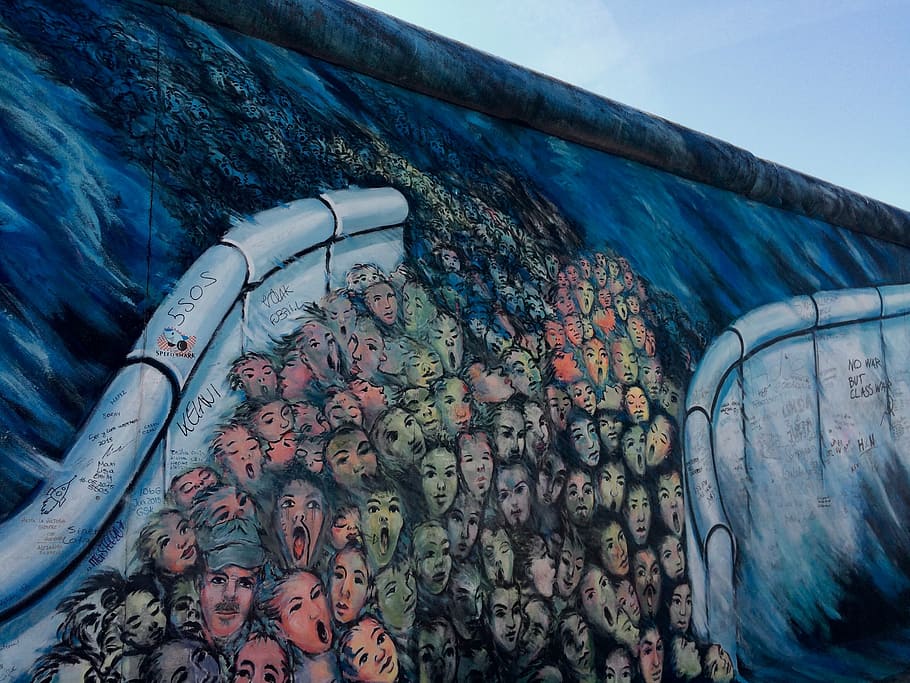 germany, berlin, wall, graffiti, europe, capital, city, transportation HD wallpaper