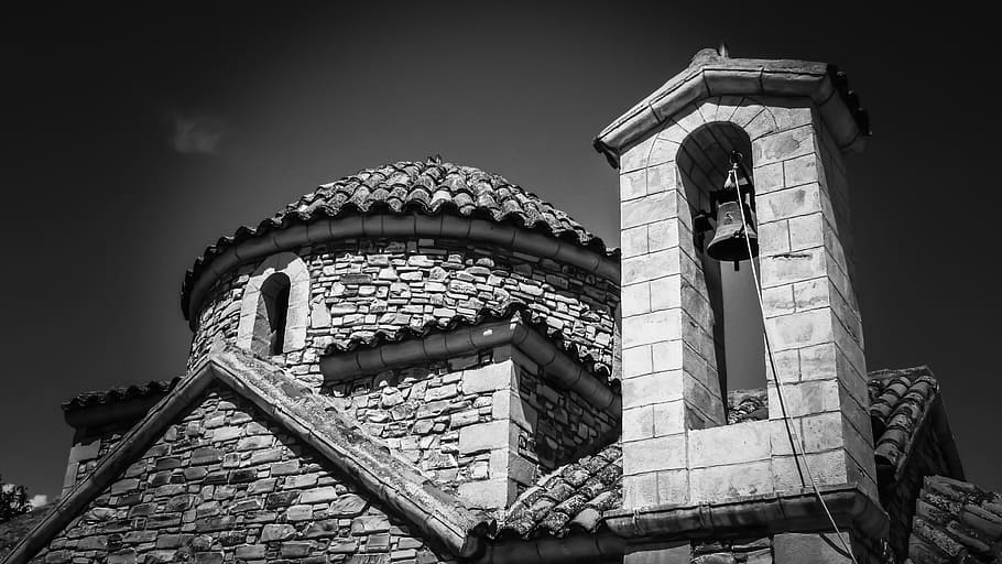 light, black-and-white, art, building, architecture, belfry, bell HD wallpaper