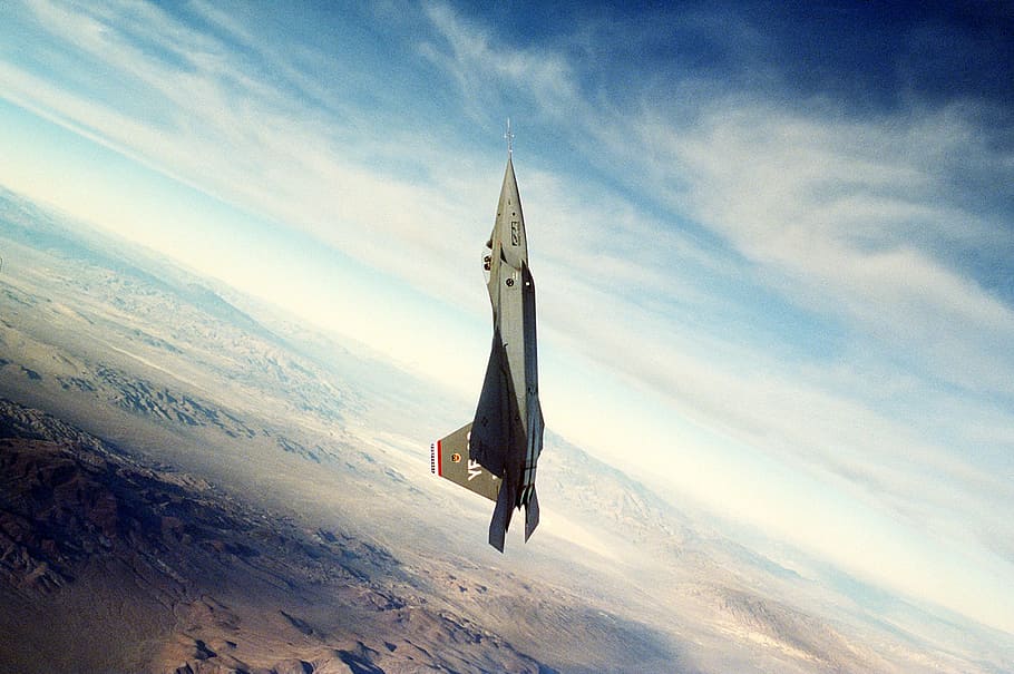 white and black jet plane on air, fighter, vertical, climb HD wallpaper
