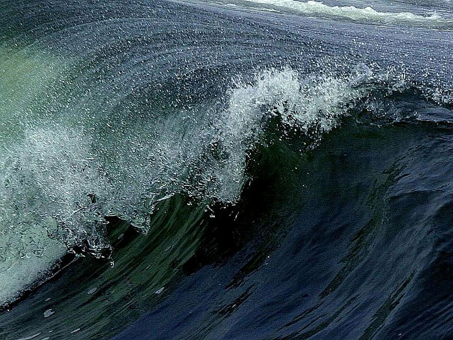 ocean, waves, landscapes, nature, motion, water, sea, no people HD wallpaper