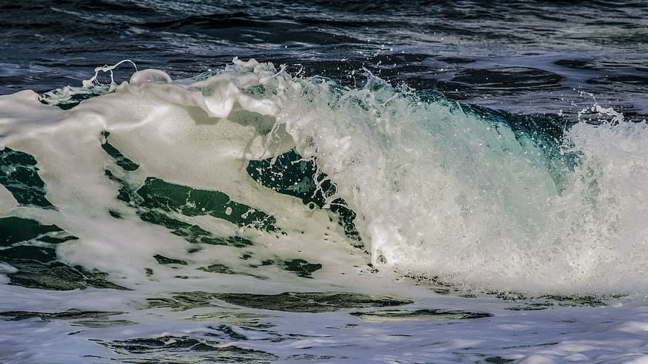 water, wave, surf, spray, sea, splash, foam, motion, nature HD wallpaper