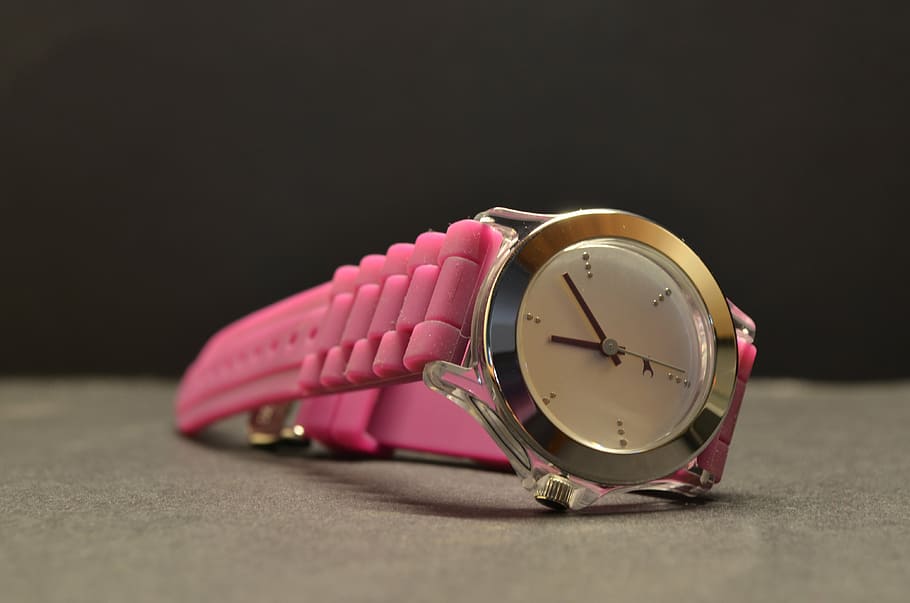 watch, pink, clock, time, fashion, woman, glamour, studio shot HD wallpaper