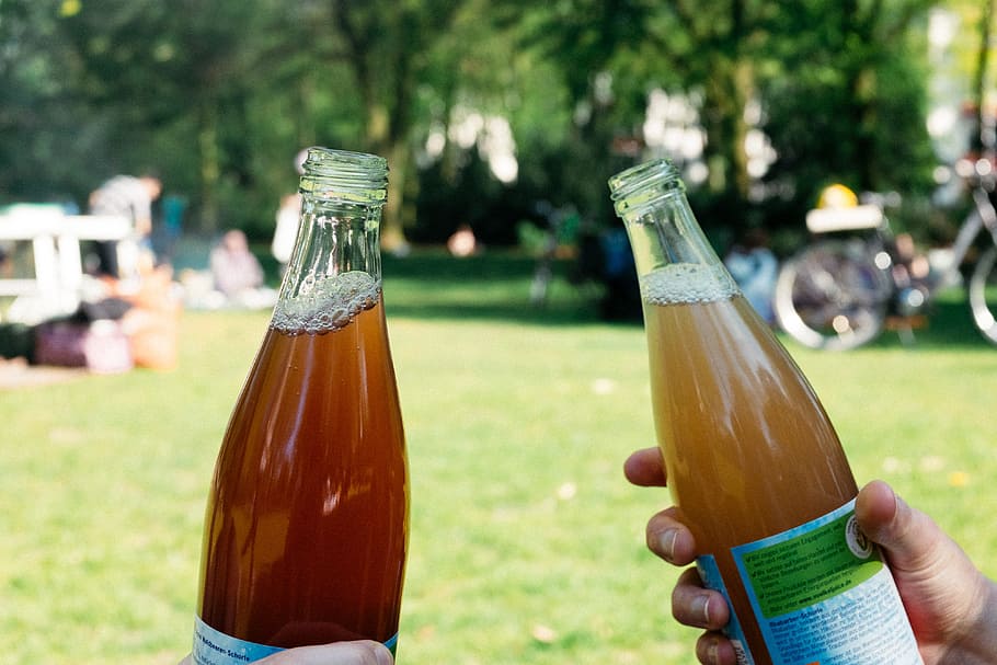 Clinking at the picnic, food and Drink, beer - Alcohol, bottle HD wallpaper
