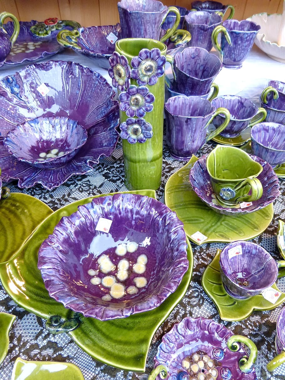 fair, unloading, arts and crafts, ceramic, easter, spring, purple HD wallpaper