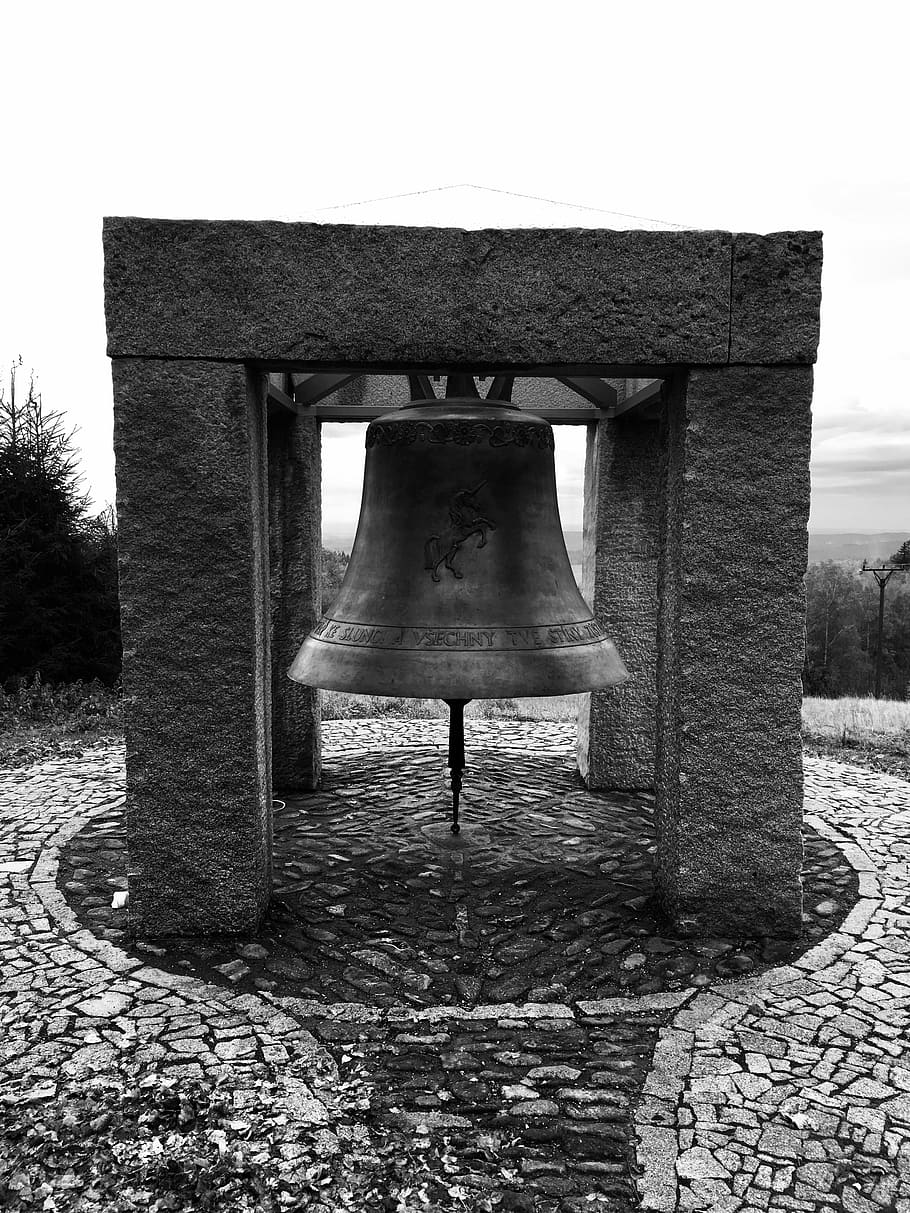 black, bell, view, no people, day, nature, architecture, tree HD wallpaper
