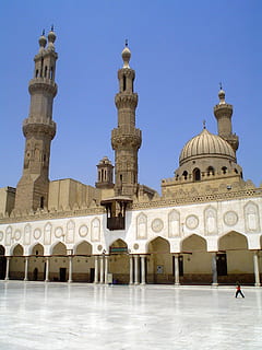 Al-Azhar Mosque in Cairo, Egypt, architecture, photos, public domain HD wallpaper