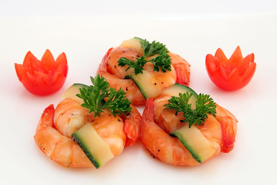 shrimp with celery dish, appetite, broiled, calories, catering HD wallpaper