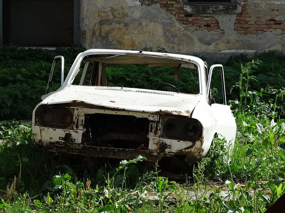dacia, car, old, bodywork, abandoned, mode of transportation, HD wallpaper