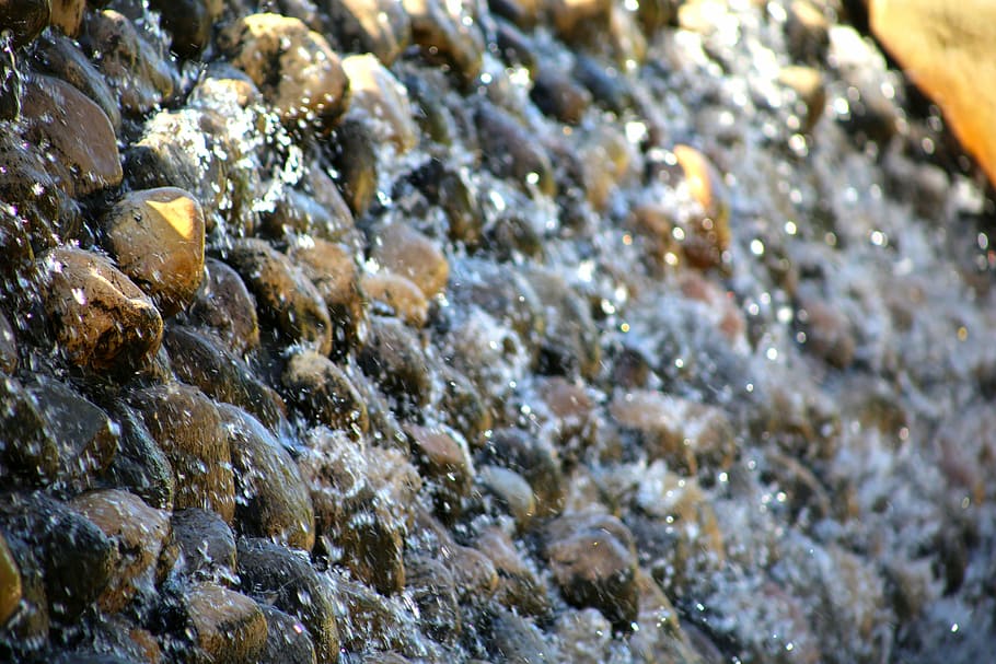 water, nature, stone, natural, park, waterfall, flow, flowing HD wallpaper