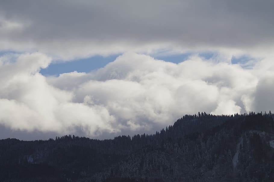 landscape, nature, clouds, trees, fog, mountain, outdoors, cloud - sky HD wallpaper