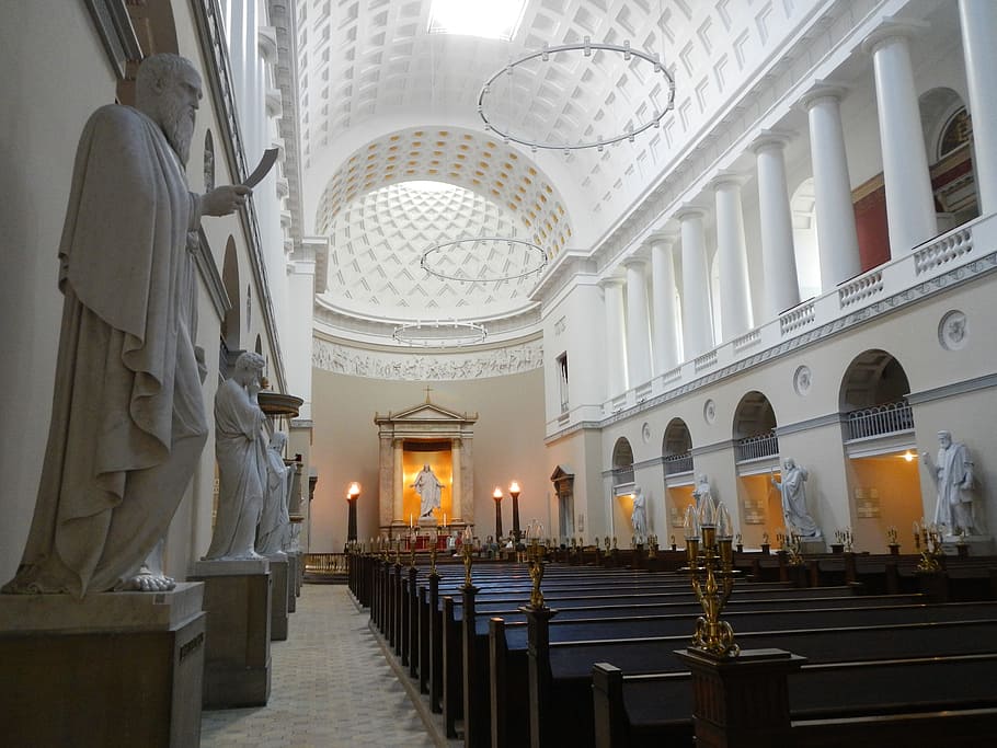 Church, Design, architectural column, indoors, architecture HD wallpaper