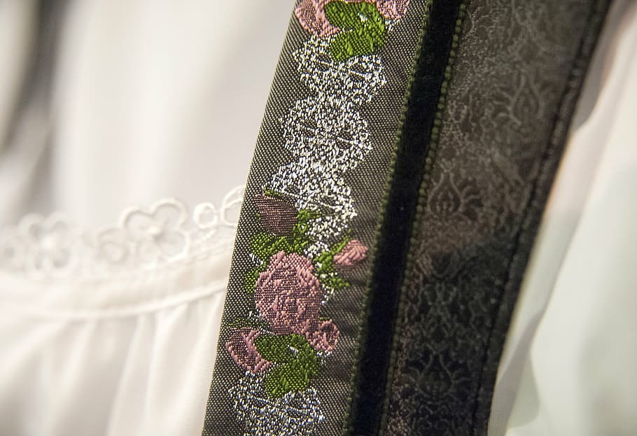 fashion, steirisch, pattern, textile, clothing, close-up, curtain HD wallpaper