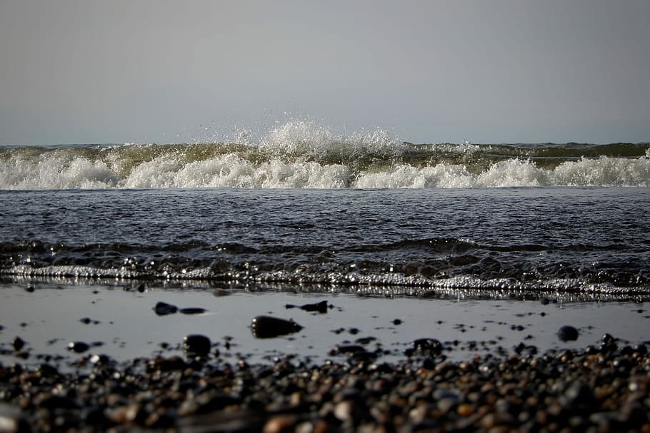 Natural, Sea, Beach, Wave, water, nature, coastline, sand, water's Edge HD wallpaper