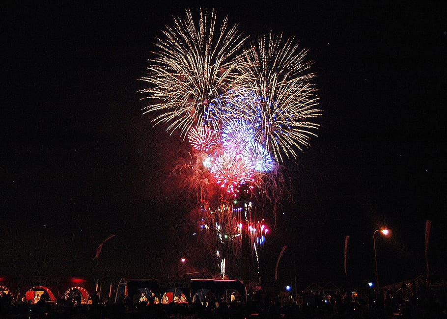 fireworks display during night, Spectacle, Colorful, celebration HD wallpaper
