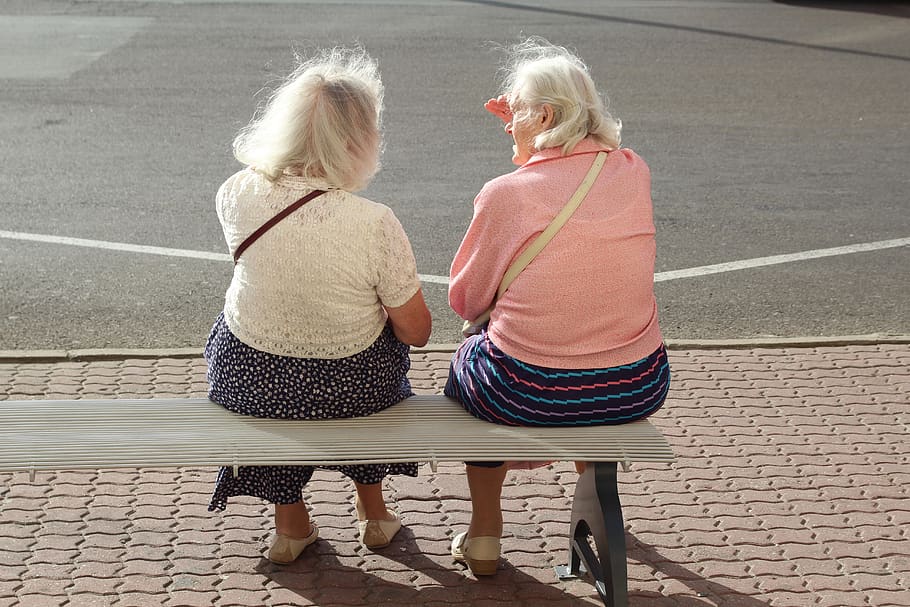 waiting, conversation, old age, bench, stop, stage, south, the sun HD wallpaper