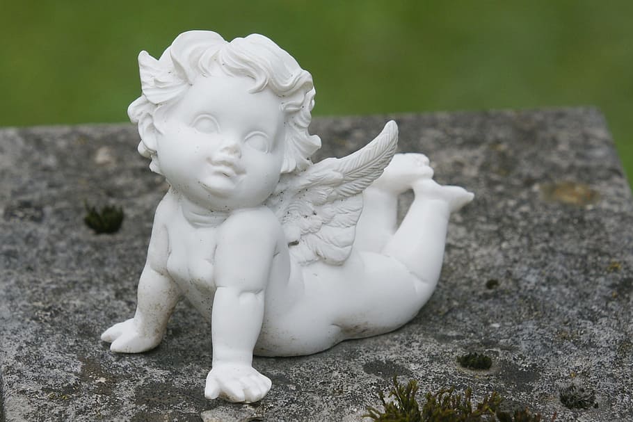 angel, contemplative, figure, cemetery, angel figure, mourning HD wallpaper