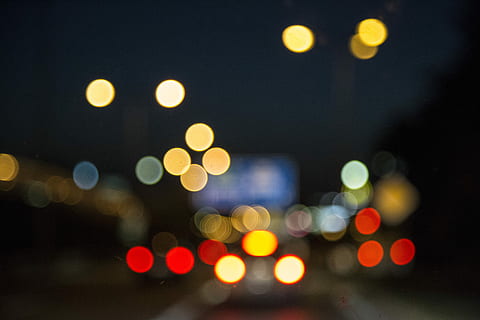 Bokeh photography, Night, Lights, City, Town, Evening, Dark HD wallpaper