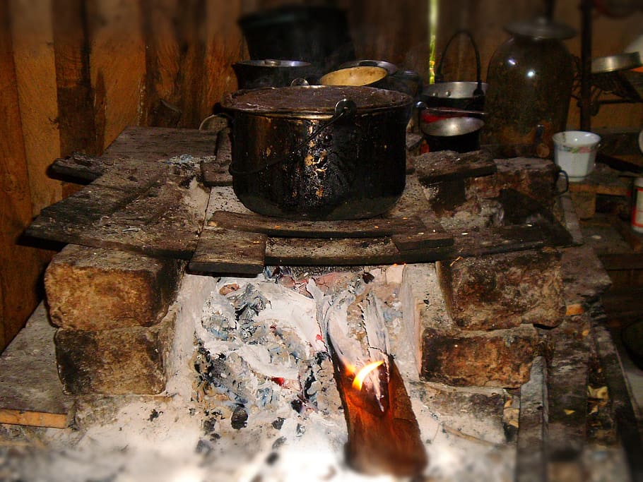 Kitchen, Peasant, Colombian, indoors, burning, flame, heat - temperature HD wallpaper