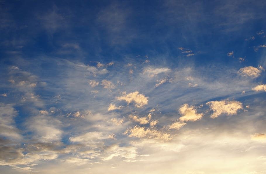 sky, clouds, blue, autumn, blue sky, scenic, landscape, cloud - sky HD wallpaper