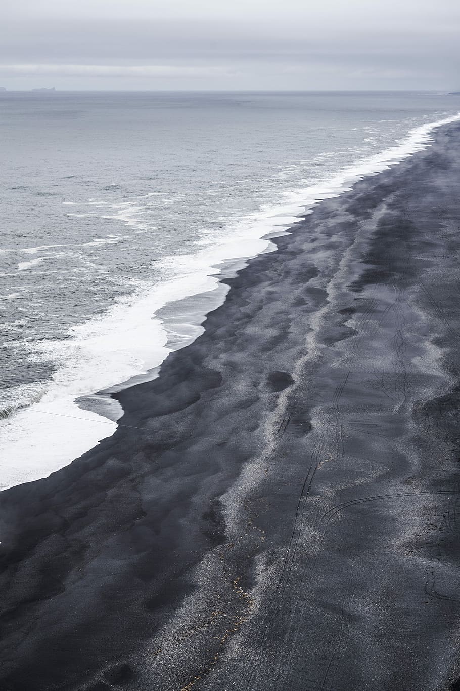 time lapse photo of ocean waves, top view of body of water, sea HD wallpaper