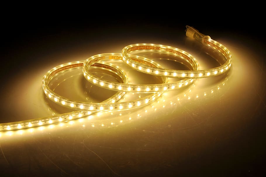 led, led strip, lights, festive, decoration, light - natural phenomenon HD wallpaper
