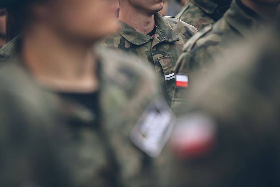 depth photography of group of people, the military, soldier, the army