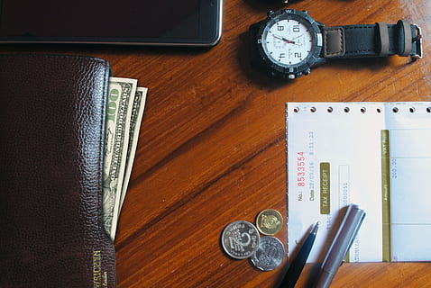 watch, bill, table, wallet, money, smart, business, currency HD wallpaper