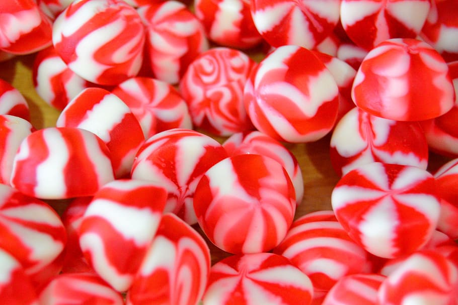 candy, sugar, bauble, sweet, full frame, red, backgrounds, food and drink HD wallpaper