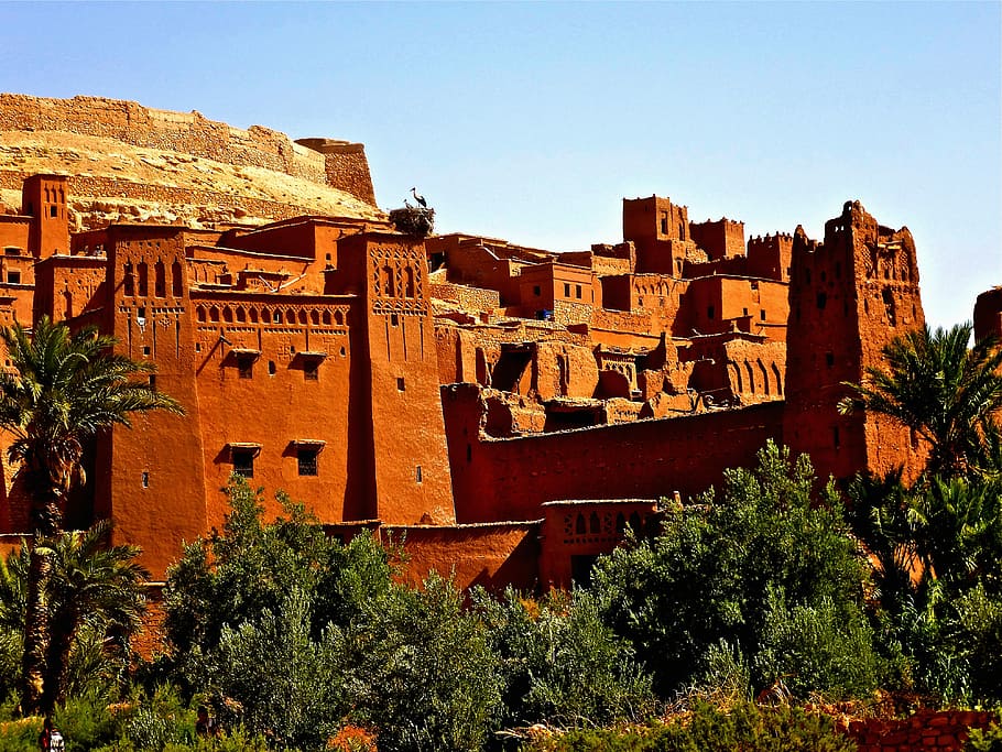 Fortress, Morocco, Adobe, Castle, architecture, travel destinations HD wallpaper