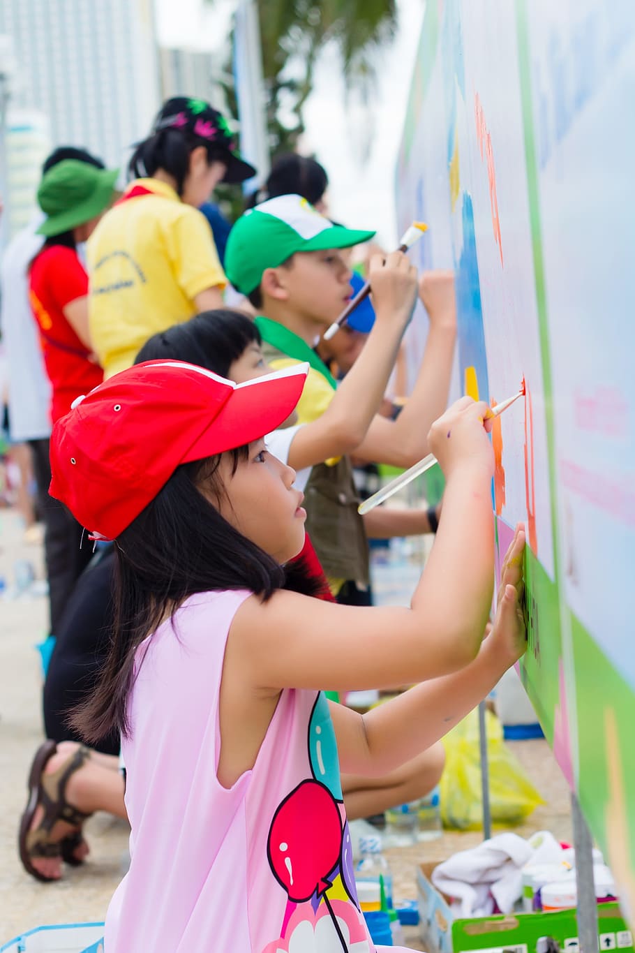 Painting, Collection, Can, Deficient, children, st, city, home HD wallpaper