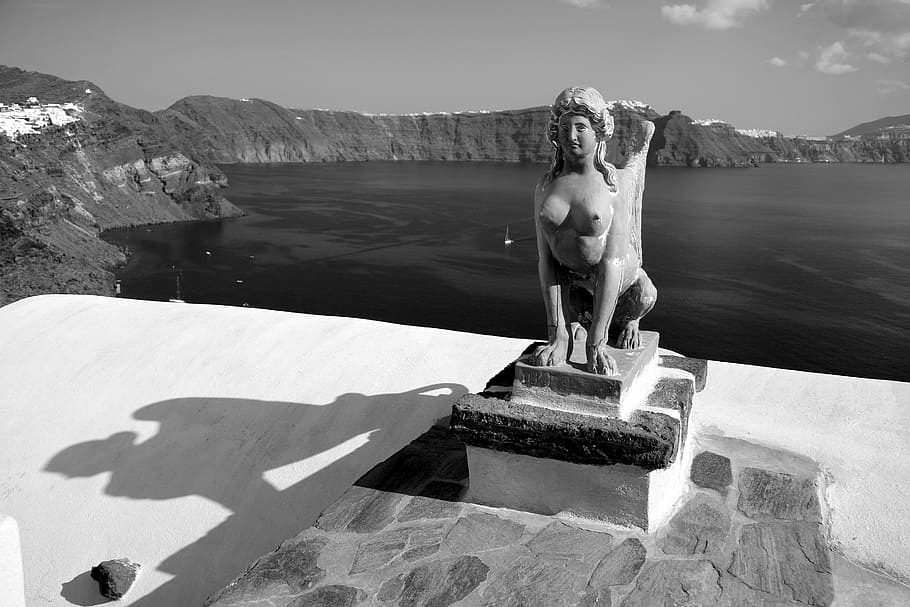 santorini, greek island, cyclades, caldera, white houses, greece, HD wallpaper