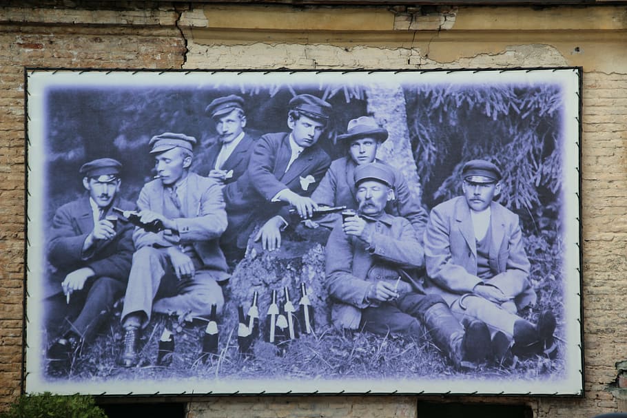image, old, wall, outdoor, analog, photo, human representation HD wallpaper