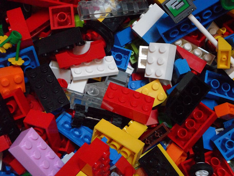 multicolored plastic Lego blocks, toys, children, play, build, HD wallpaper