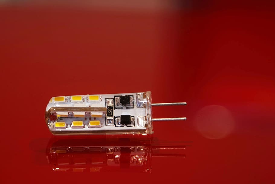 Light Bulb, Led, Light, the light bulb, red, technology, close-up HD wallpaper