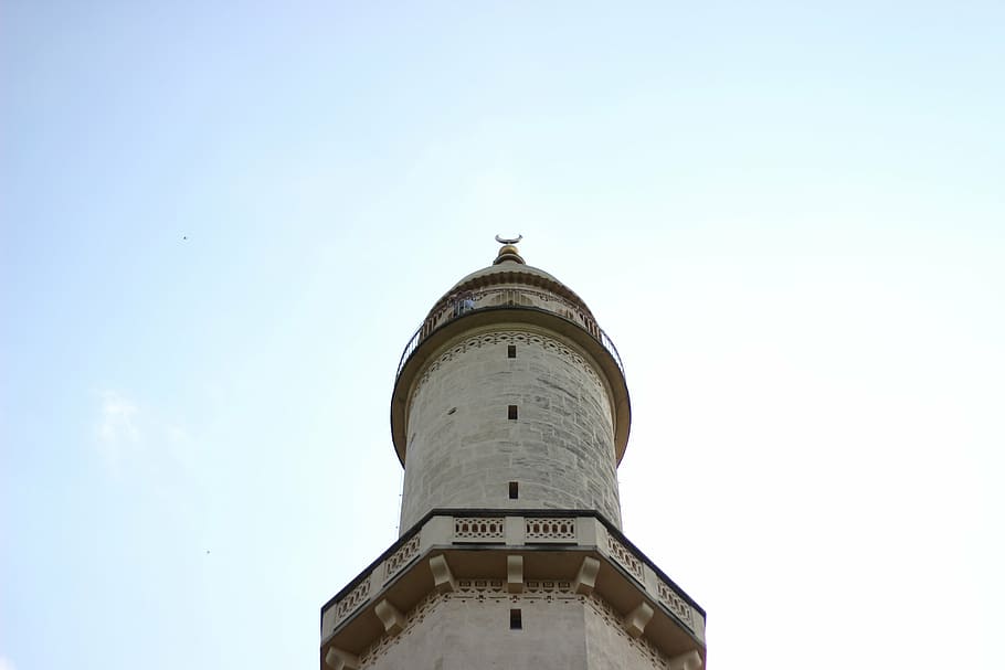 top, tower, monument, minaret, architecture, building, lednice HD wallpaper