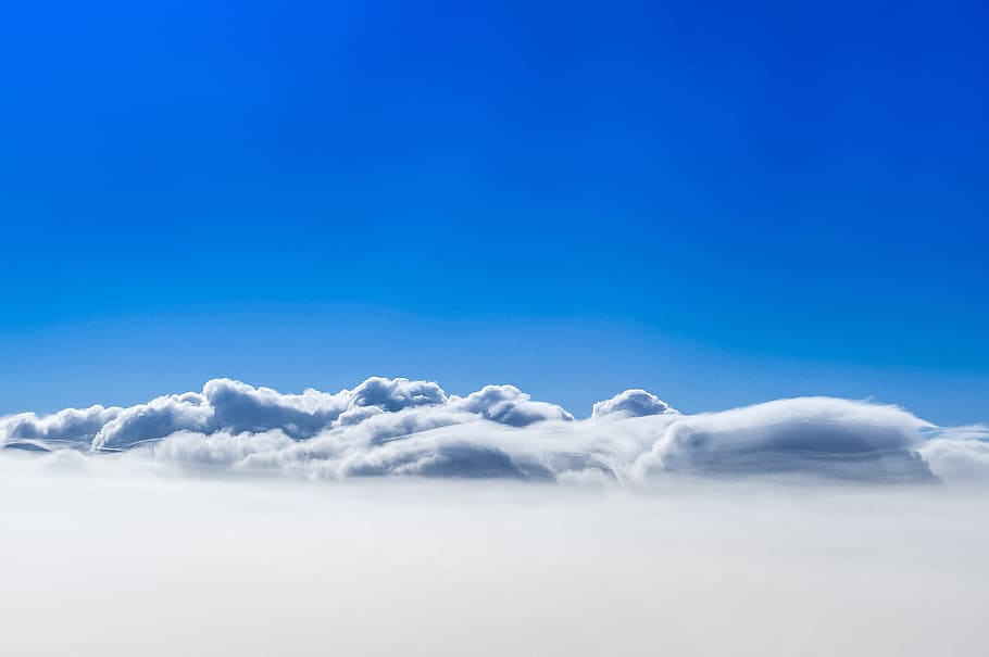 This shot of a cloud formation was captured through a plane window while flying, HD wallpaper