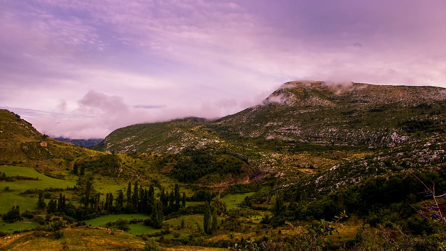 mountain, sky, lleida, sant gervàs, pyrenees, mountain landscape, HD wallpaper