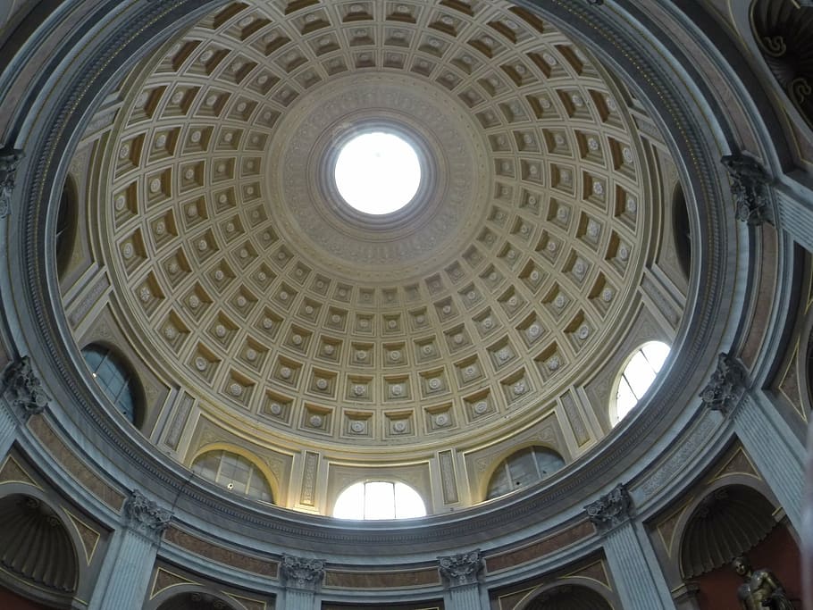 dome, italy, pantheon, low angle view, built structure, architecture, HD wallpaper