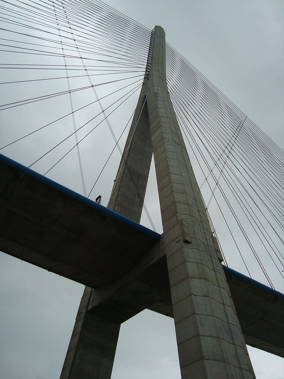 Pillar, Suspension Bridge, bridge - man made structure, engineering HD wallpaper