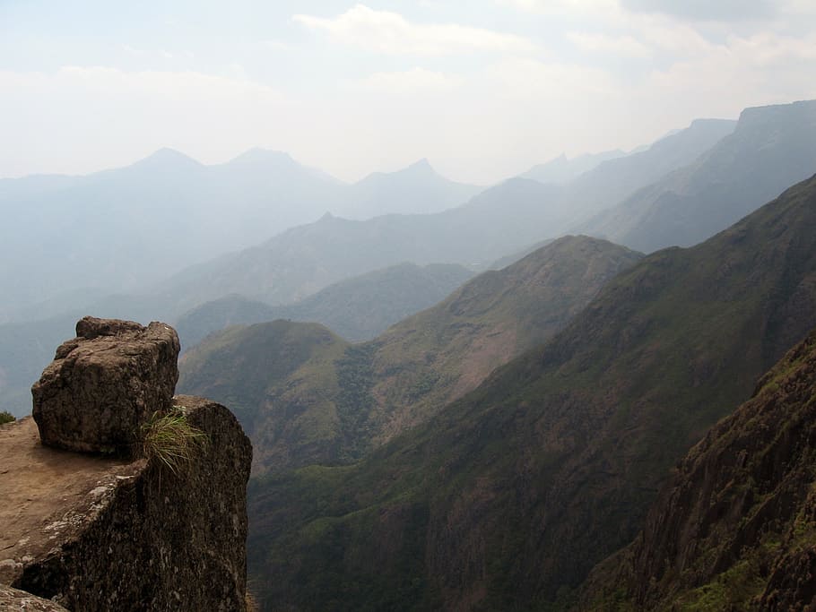 mountain, cliff, view, rock, nature, asia, mountain Peak, landscape HD wallpaper