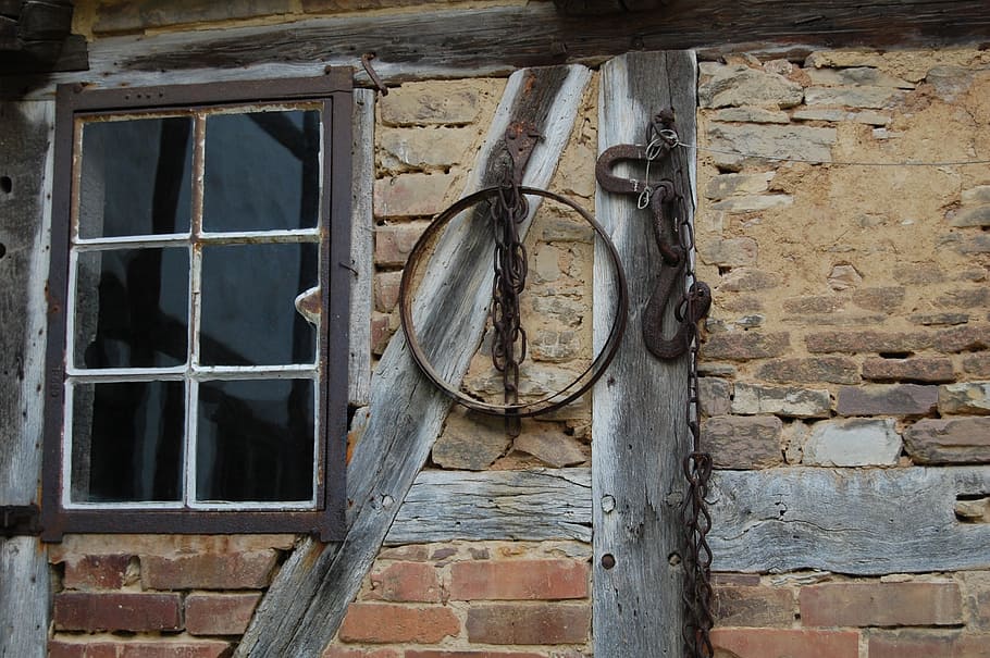 window, building, facade, wall, old window, built structure HD wallpaper