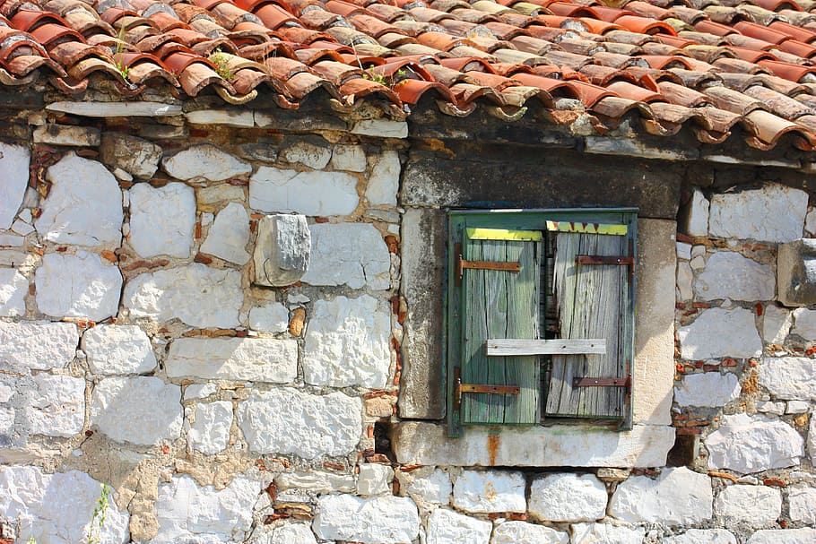 architecture, window, old window, roof, rustico, built structure HD wallpaper