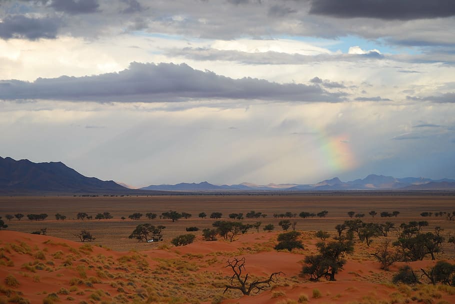 namib, desert, namib edge, rainbow, light, africa, namibia, HD wallpaper